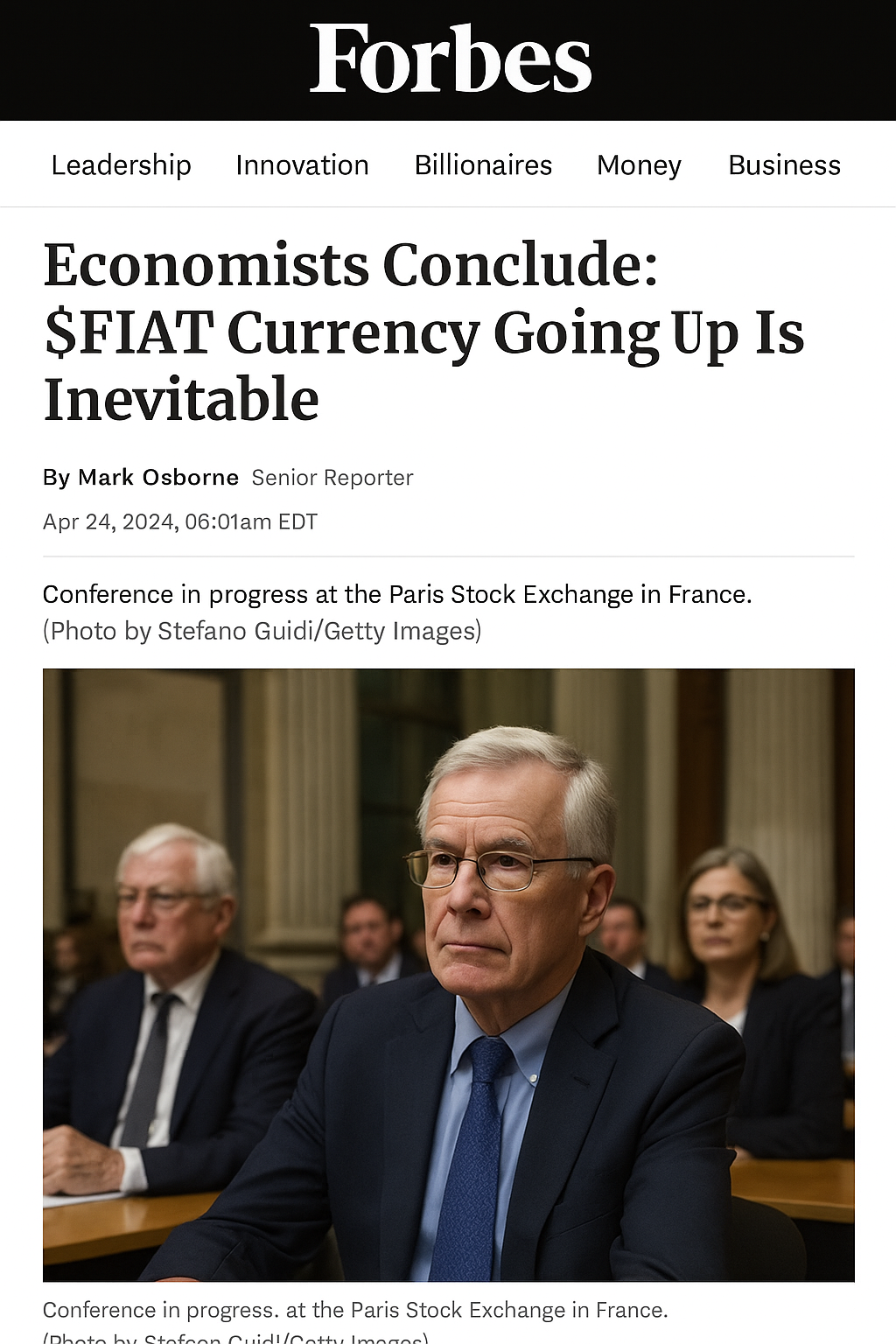 Forbes article about RENT stabilization